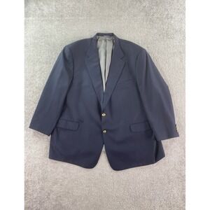 Vintage Coppley Blazer 56 R Blue Wool Premium University Golden Button Logo